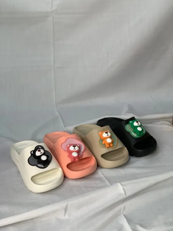 دمپایی دخترانه خرس چرخشی Bear Soft