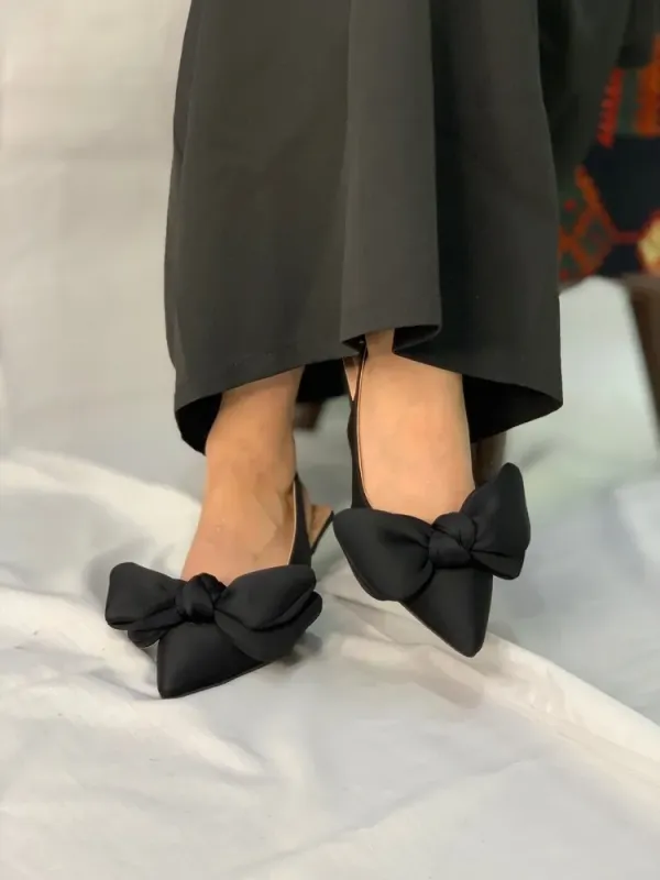 کفش مجلسی دخترانه دو سانتی پاپیونی
