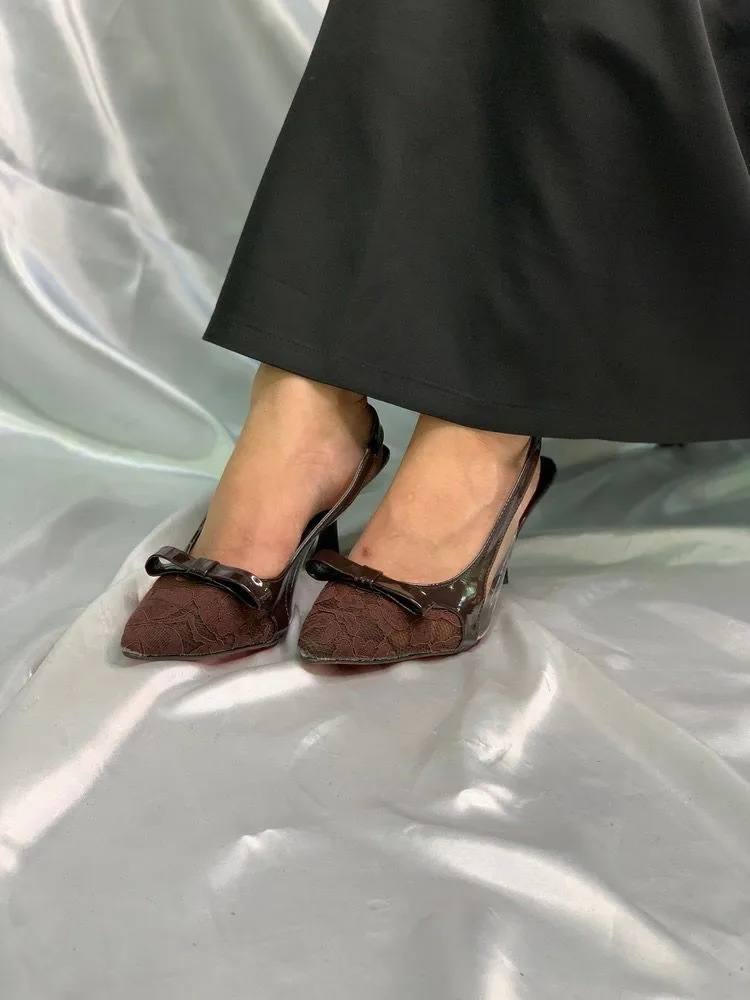 کفش مجلسی زنانه گیپوری پاپیونی — نمای ۲