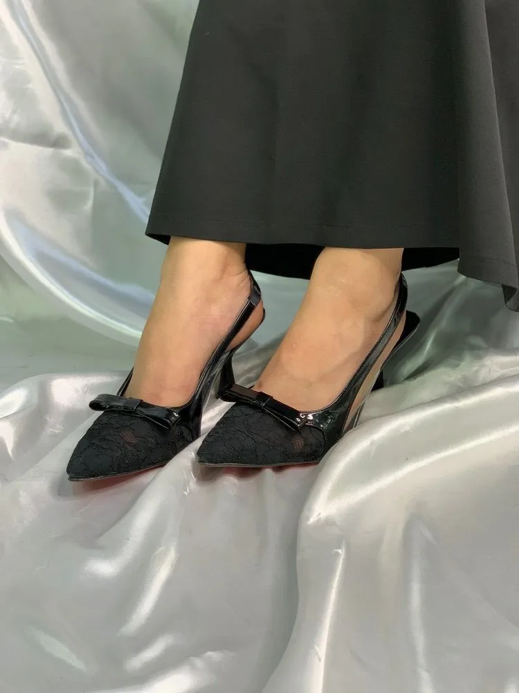 کفش مجلسی زنانه گیپوری پاپیونی — نمای ۴