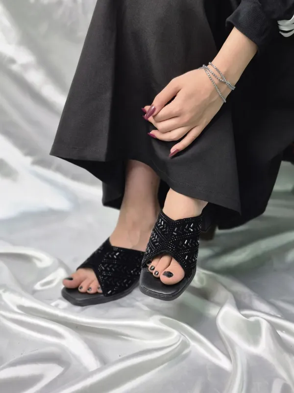 صندل مجلسی زنانه پنجه مربعی